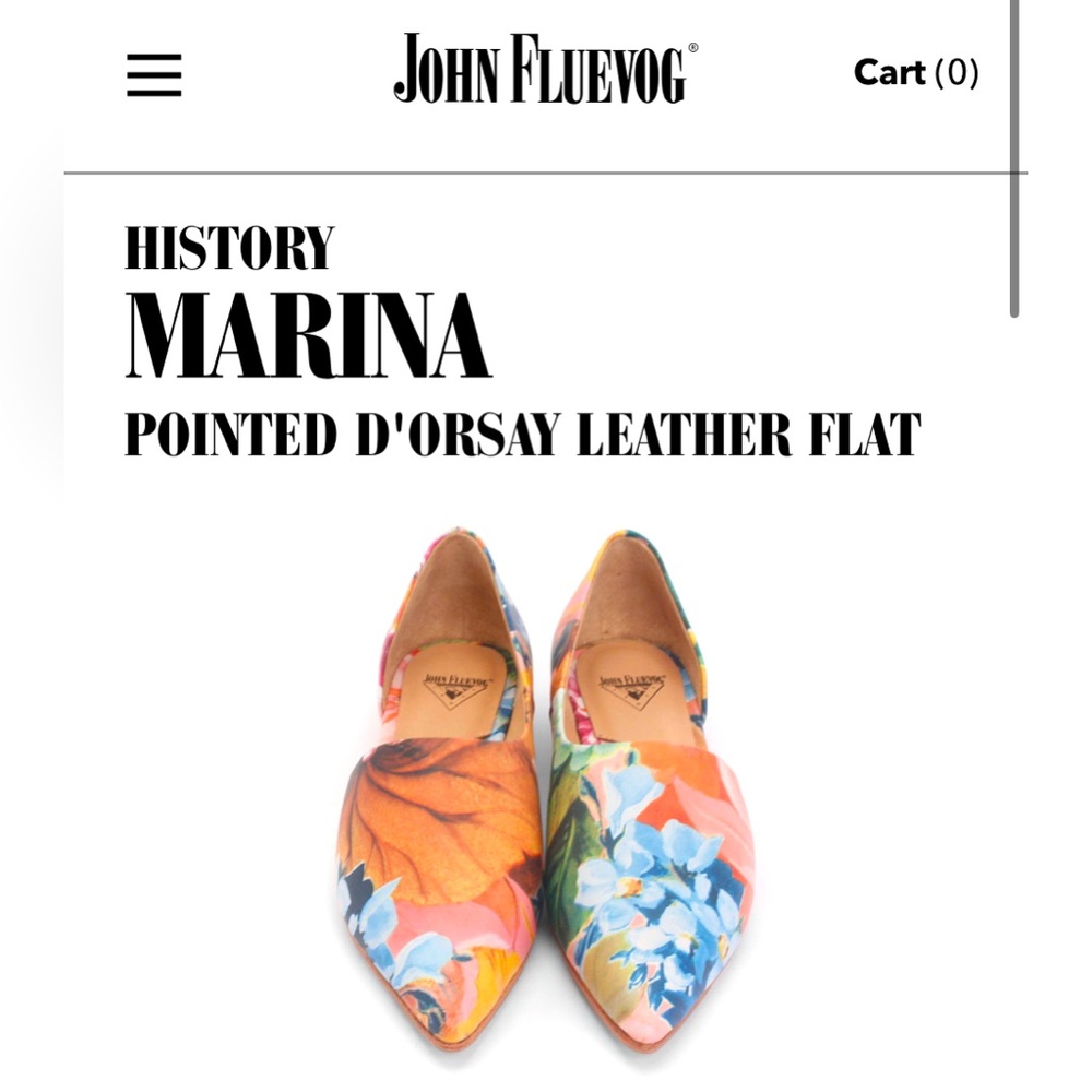 Funky flowered Fluevog flats - 10.5